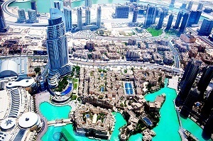 Vy över Dubai