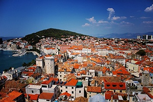 Hus och berg i Split